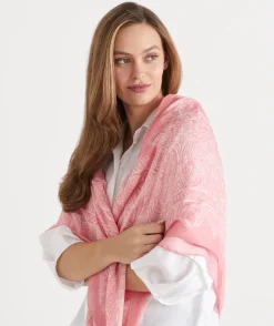 Sussan Scarves>Bandana Print Scarf - Pink