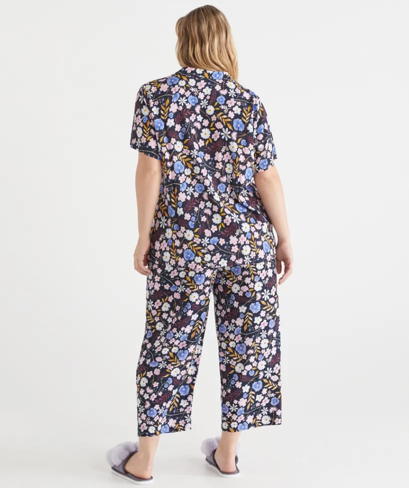 Sussan Pyjama Sets>Blooming Florals Short Sleeve Novelty Pyjama Set