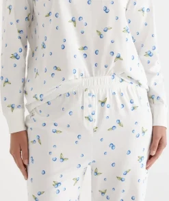 Sussan Pyjama Sets>BLUEBERRY AUS COTTON PJ SET