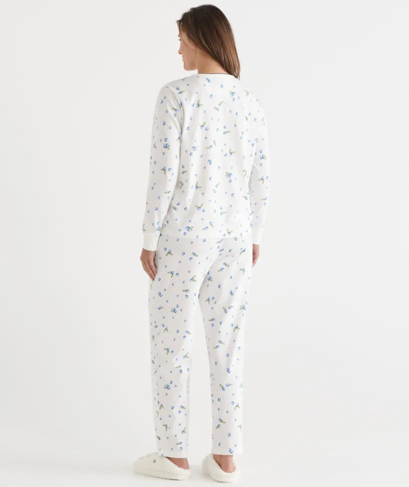 Sussan Pyjama Sets>BLUEBERRY AUS COTTON PJ SET