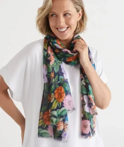 Sussan Scarves>Bright Botanical Scarf -