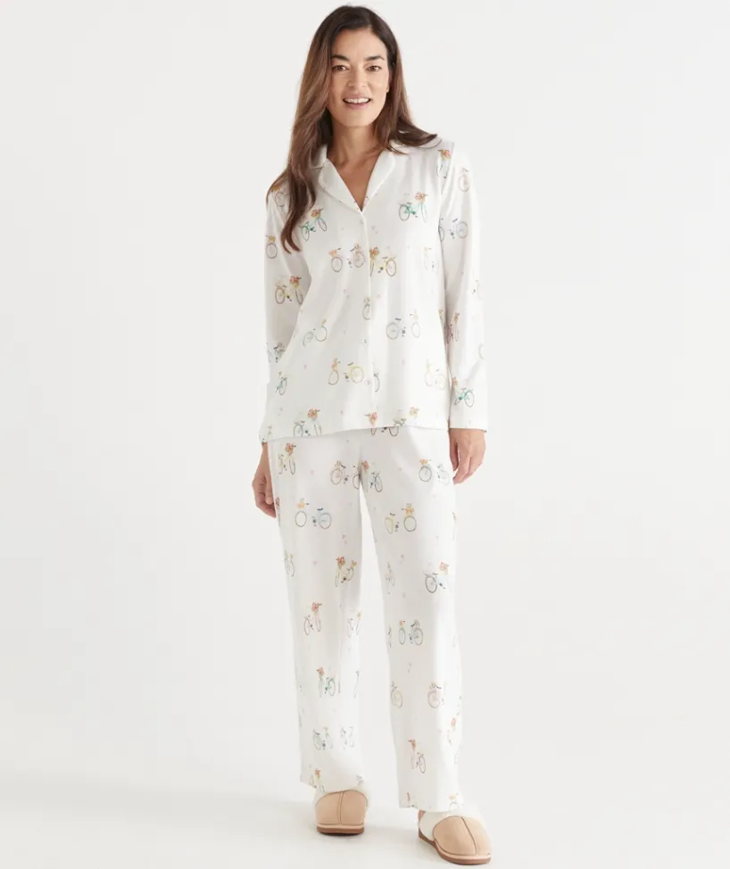 Sussan Pyjama Sets>Brushed Bike Buddies Novelty Pyjama Set