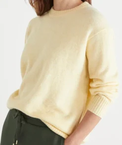 Sussan Knitwear|Tops>Brushed Curve Hem Crew Neck Jumper