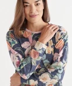 Women Sussan Women's Pyjama Tops>Brushed Fruity Floral Pyjama Top