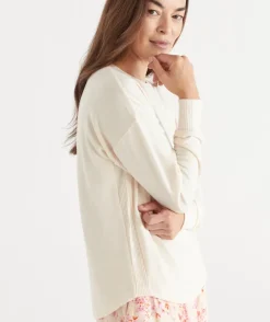 Women Sussan Women's Pyjama Tops>Brushed Long Sleeve Pyjama Top -