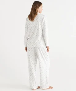 Sussan Pyjama Sets>Brushed Pointelle Floral Ditsy Pyjama Set