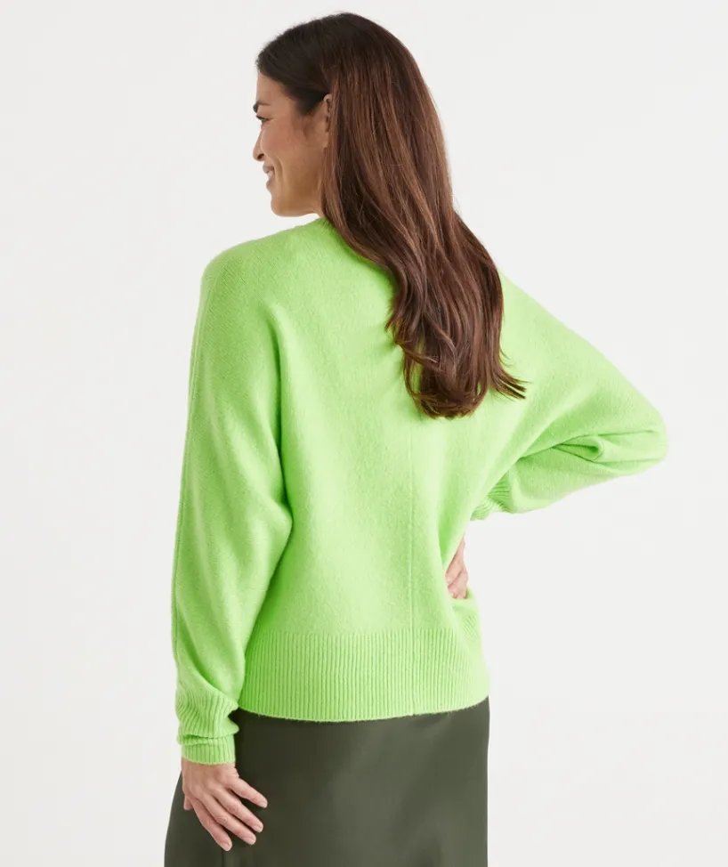 Sussan Tops|Knitwear>Brushed Rib V Neck Jumper