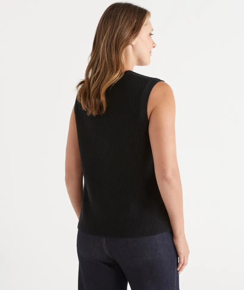 Sussan Tops|Knitwear>Button Up Knit Vest