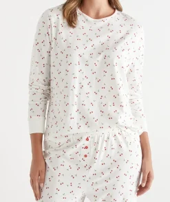 Sussan Pyjama Sets>Cherry Print Novelty Pyjama Set