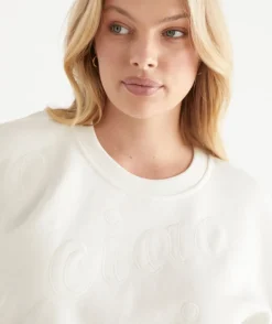 Sussan Tops|Loungewear>Ciao Embroidered Jumper - Cream