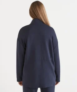 Sussan Loungewear|Jackets & Coats>Cinch Waist Jersey Jacket -