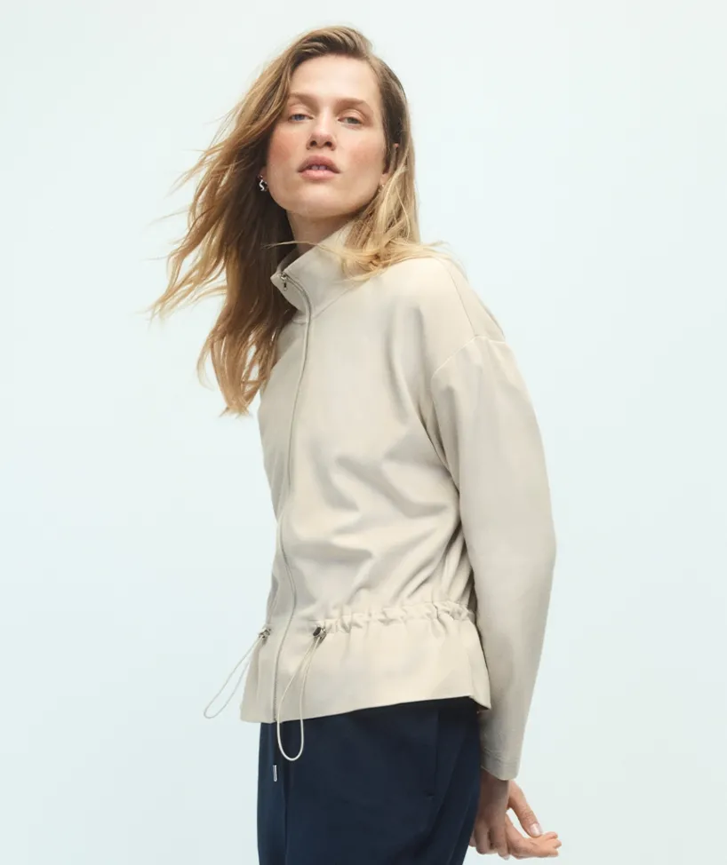 Sussan Tops|Jackets & Coats>Cinch-Waist Full-Zip Jacket