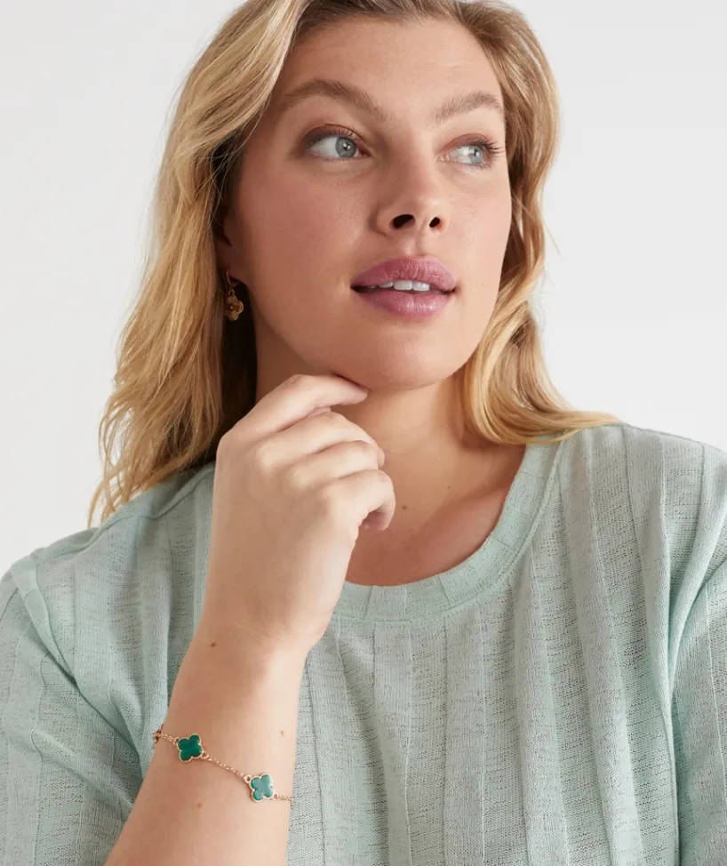 Sussan Jewellery>Clover Chain Bracelet - /Gold
