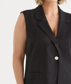 Sussan Tops|Matching Sets>Collared Longline Vest -