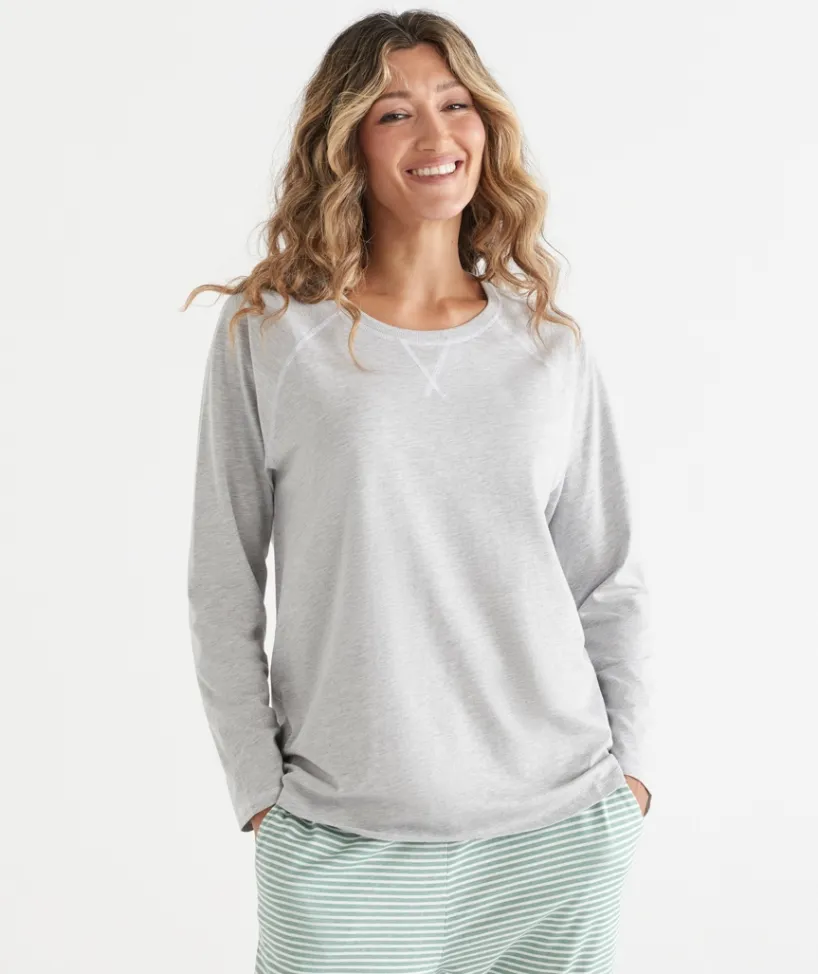 Women Sussan Women's Pyjama Tops|Everyday Icons>Contrast Long Sleeve Pyjama Top