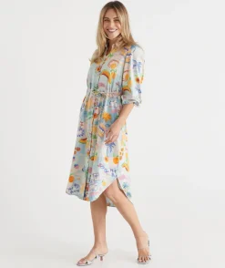 Sussan Dresses|Matching Sets>Costa Del Sol Midi Shirt Dress