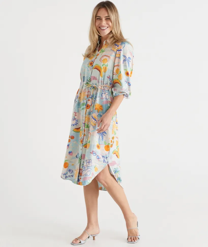 Sussan Dresses|Matching Sets>Costa Del Sol Midi Shirt Dress