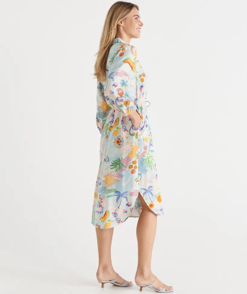 Sussan Dresses|Matching Sets>Costa Del Sol Midi Shirt Dress