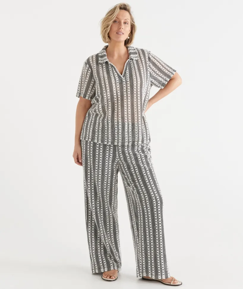 Sussan Pants>Crochet Straight Leg Pant