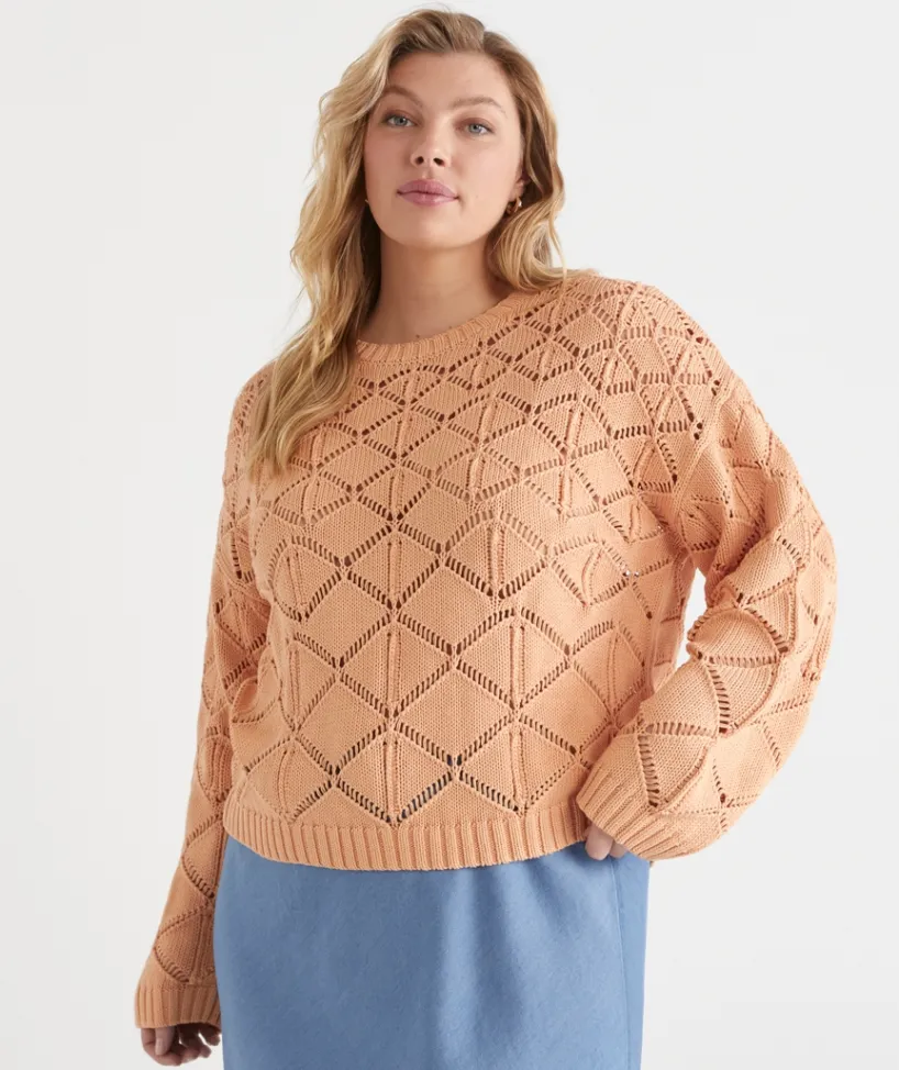 Sussan Tops|Knit Jumpers>Diamond Knit Jumper -