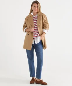 Sussan Jackets & Coats|Coats>Double Breasted Mid Length Coat