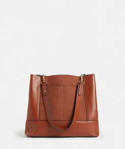 Sussan Bags>Faux Suede Contrast Bucket Bag