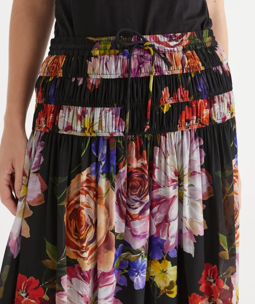 Sussan Skirts>Floral Bloom Gathered Midi Skirt
