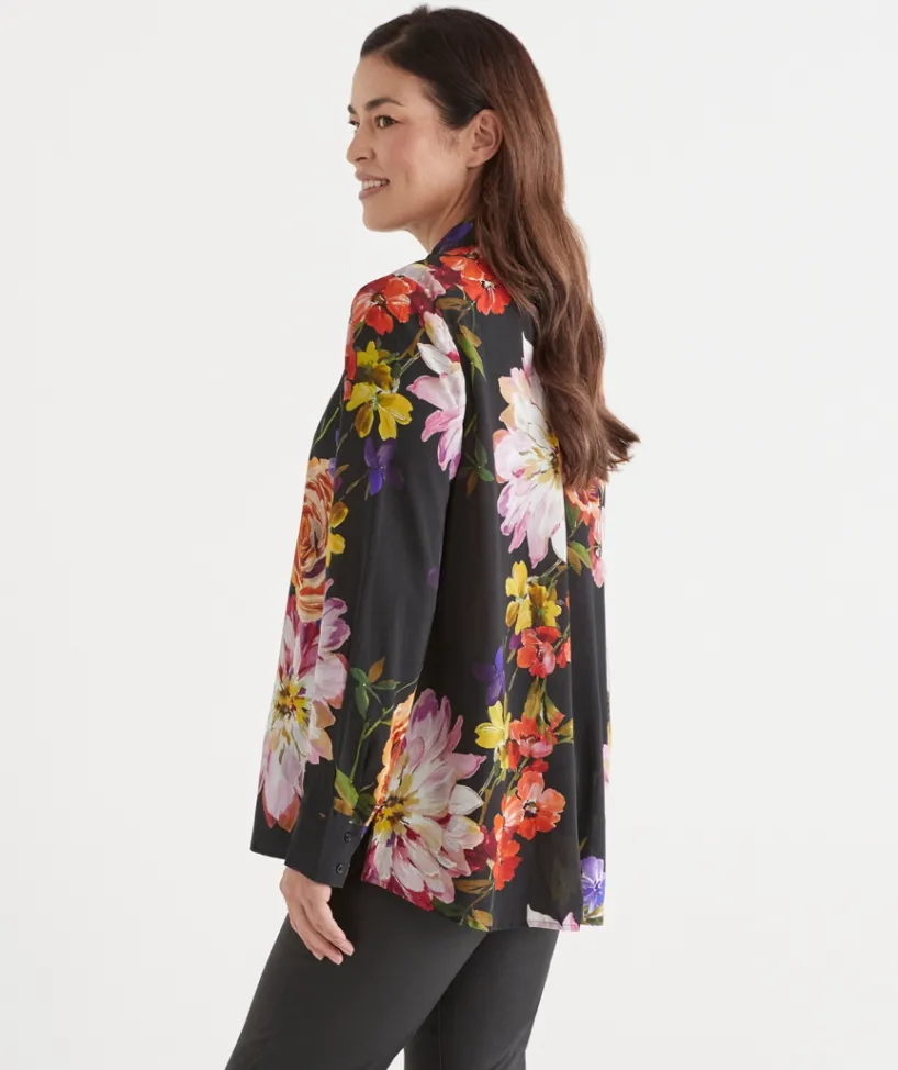 Sussan Tops|Shirts & Blouses>Floral Bloom Long Sleeve Shirt
