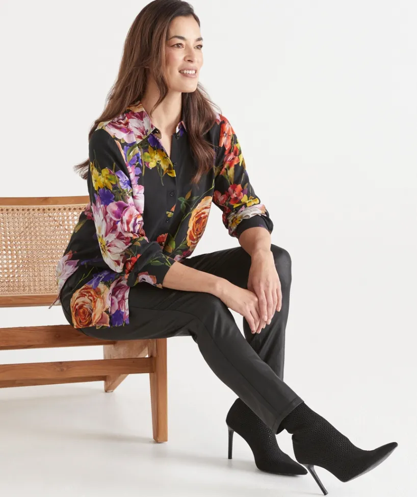 Sussan Tops|Shirts & Blouses>Floral Bloom Long Sleeve Shirt