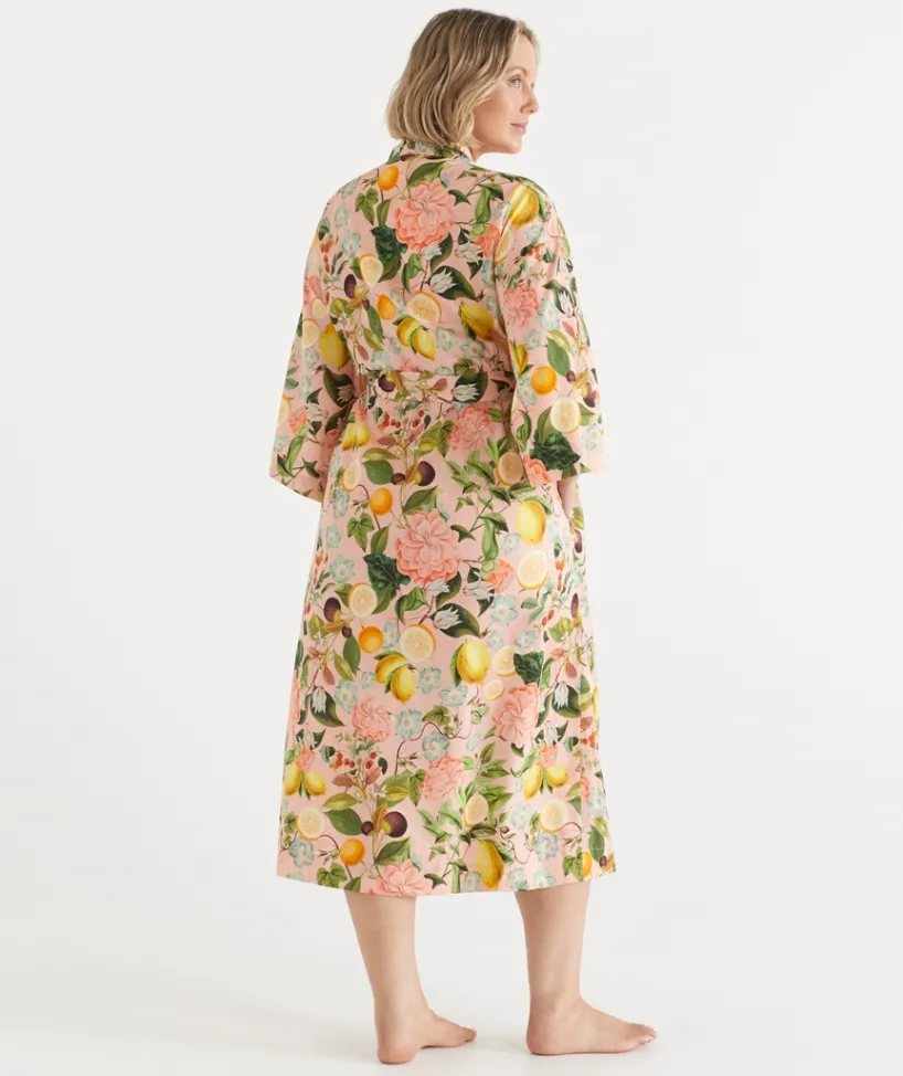 Sussan Dressing Gowns>Floral Botanical Orchard Kimono - Pink