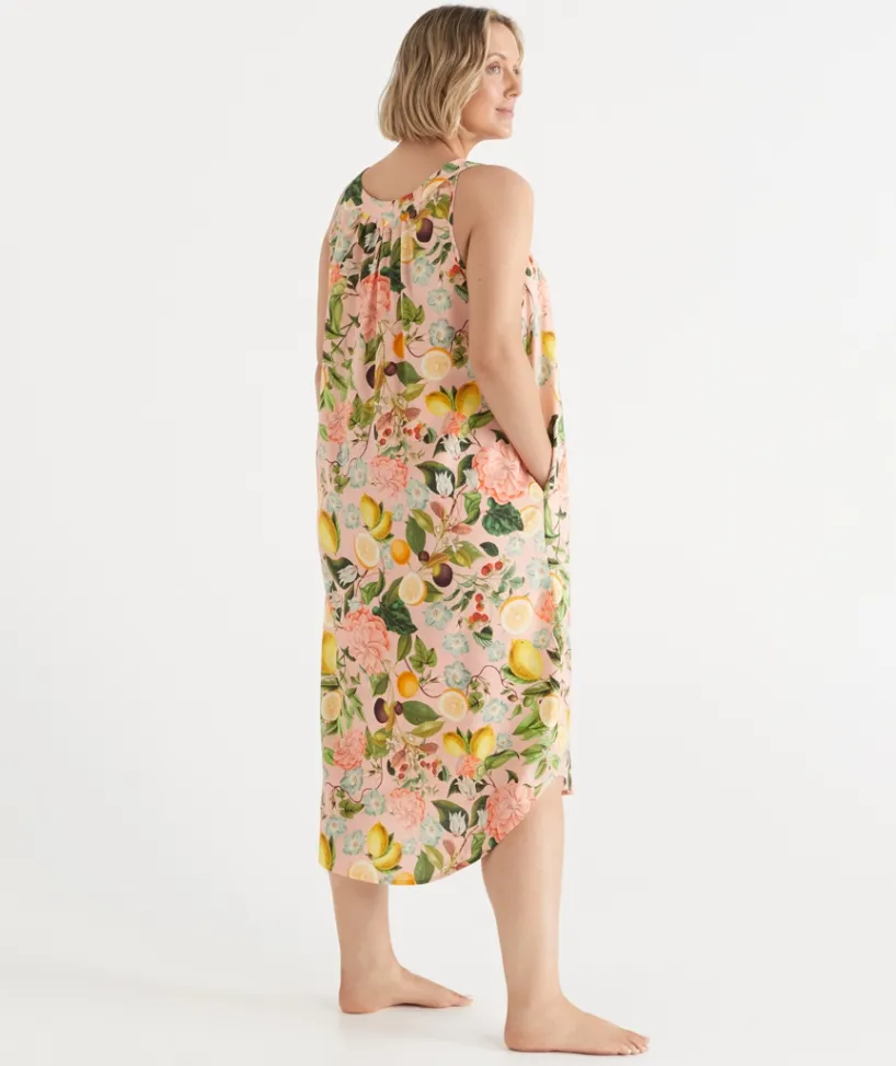 Sussan Nighties>Floral Botanical Orchard Sleeveless Nightie