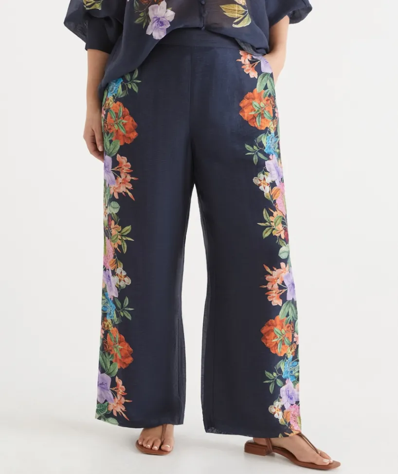Sussan Matching Sets>Floral Botanical Wide Leg Pant