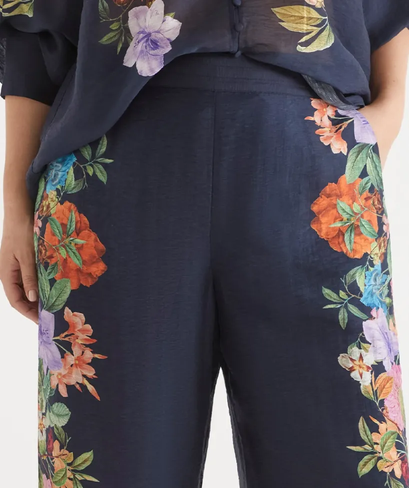 Sussan Matching Sets>Floral Botanical Wide Leg Pant