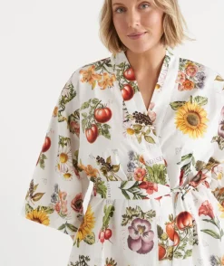 Sussan Dressing Gowns>Floral Garden Stamp Print Robe