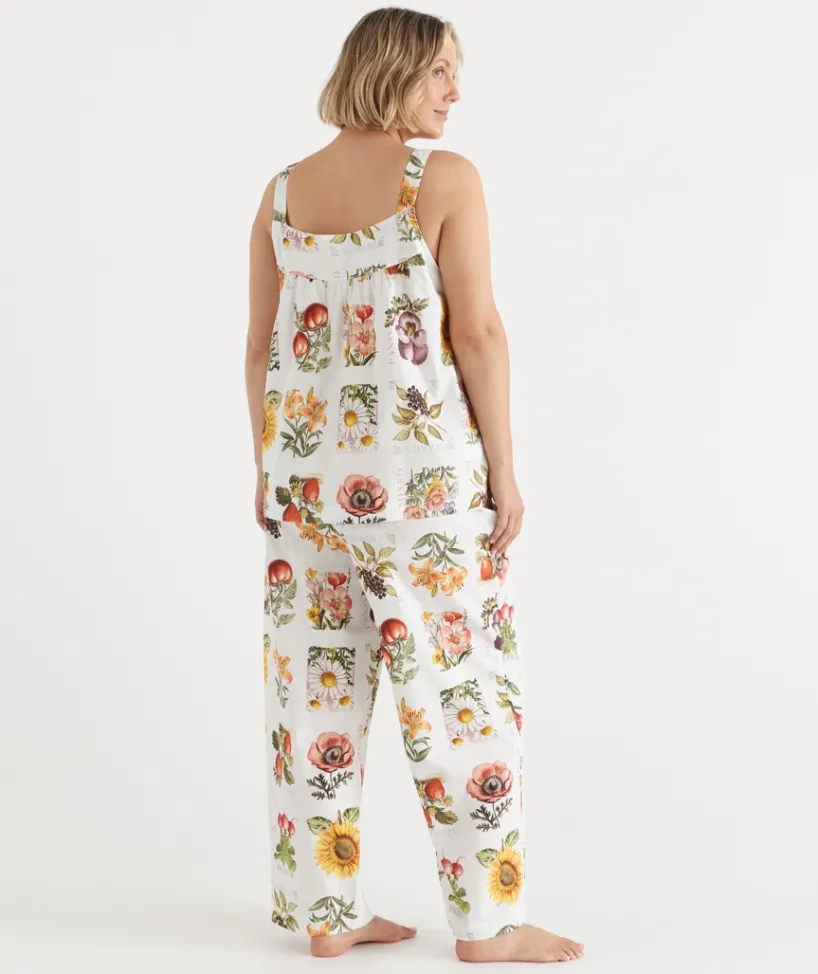 Sussan Pyjama Sets>Garden Stamp Print Cami Pyjama Set