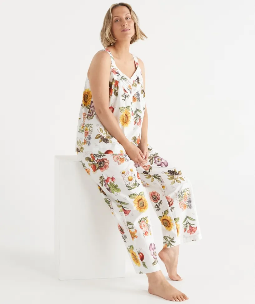 Sussan Pyjama Sets>Garden Stamp Print Cami Pyjama Set