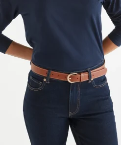 Sussan Belts>Gold Buckle Leather Belt