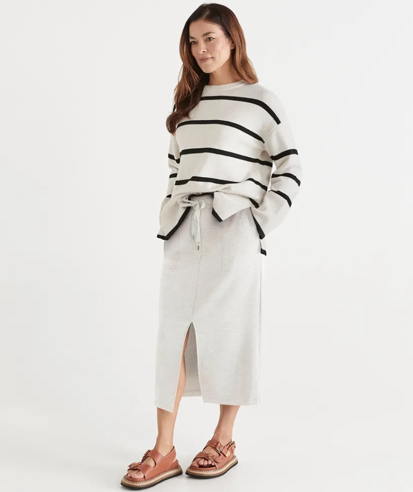 Sussan Loungewear|Skirts>Jersey Stretch Midi Skirt