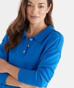 Sussan Tops|Knitwear>Knit Rugby Polo Jumper -