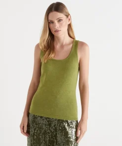 Sussan Tops|Matching Sets>Knit Scoop Tank -