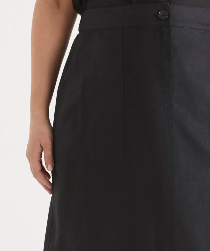 Sussan Skirts>Linen Column Midi Skirt