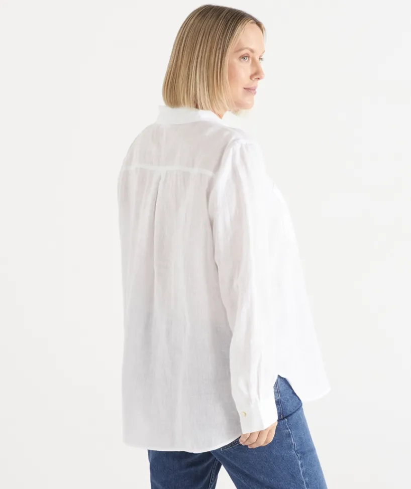 Sussan Tops|Shirts & Blouses>Linen Everyday Shirt