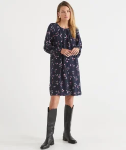 Sussan Dresses>Long Sleeve Floral Shift Dress
