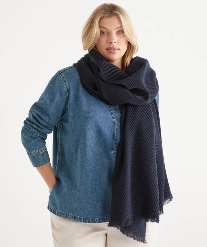 Sussan Knit Accessories|Scarves>Plisse Textured Scarf