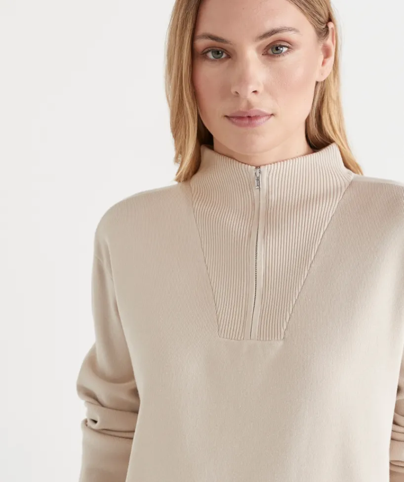 Sussan Tops|Loungewear>Milano Quarter Zip Lounge Jumper