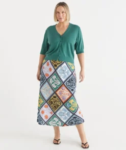 Sussan Matching Sets|Skirts>Mosaic Print Midi Skirt
