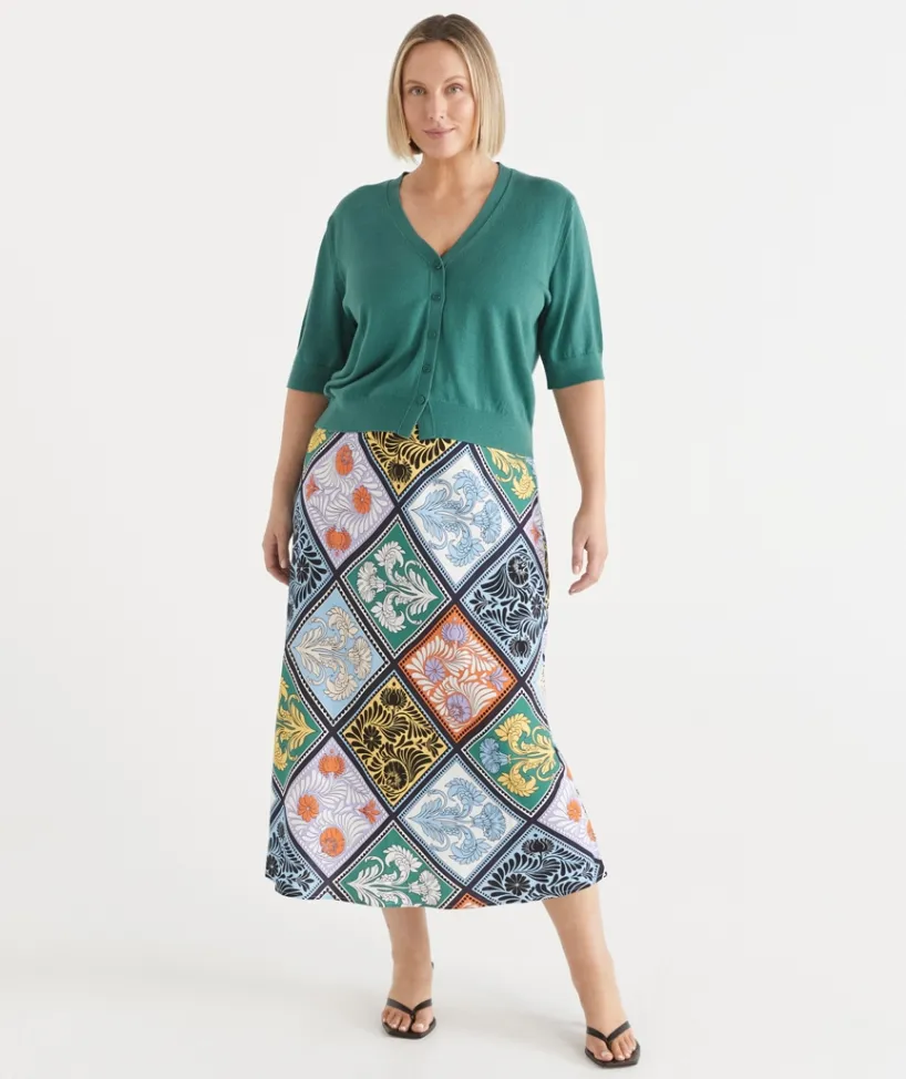 Sussan Matching Sets|Skirts>Mosaic Print Midi Skirt