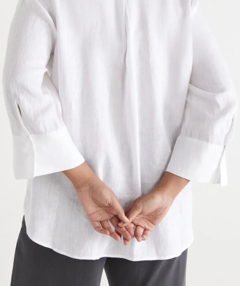 Sussan Tops|Shirts & Blouses>Open Neck Button Up Shirt