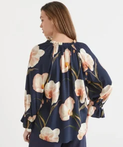Sussan Tops|Shirts & Blouses>Orchid Floral Long Sleeve Blouse