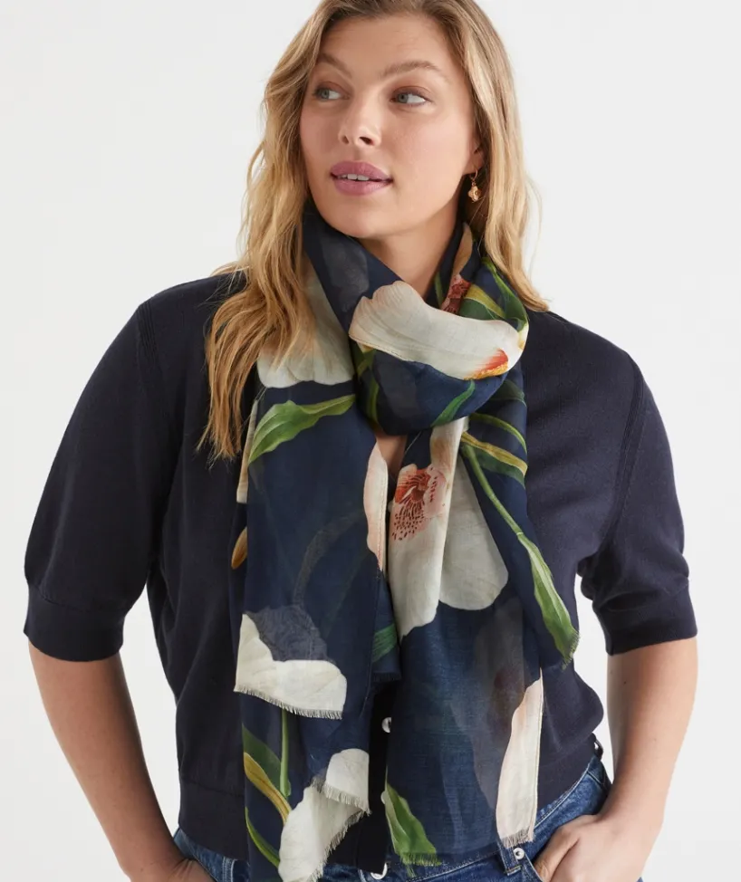 Sussan Scarves>Floral Print Scarf